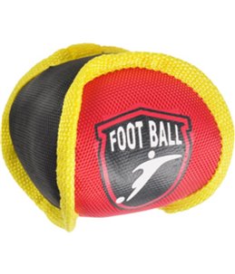 Hs soccer bal zwart/geel/rood 10cm