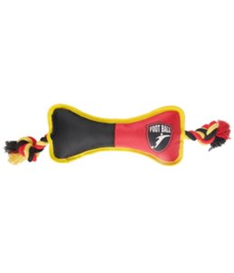 Hs soccer bot zwart/geel/rood 25cm