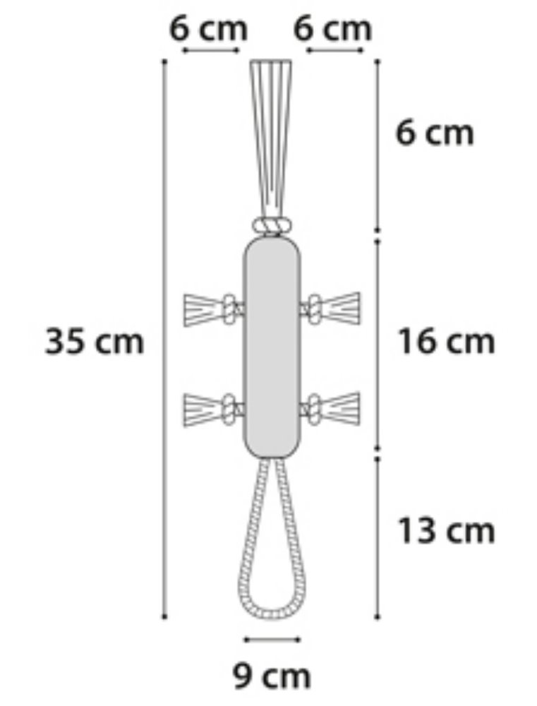 Hs tpr woody tak mannetje+touw 35cm