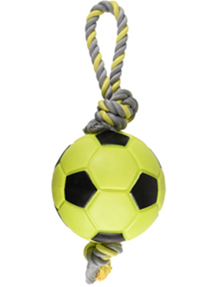 Hs tpr sporty voetbal+touw groen 17cm