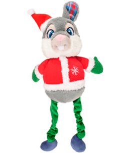 Kerst hs konijn + bungee benen 51cm