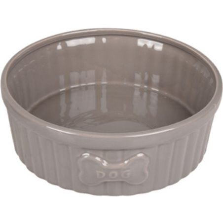 Eetpot hond mabel keramisch taupe 20,5cm 1510ml