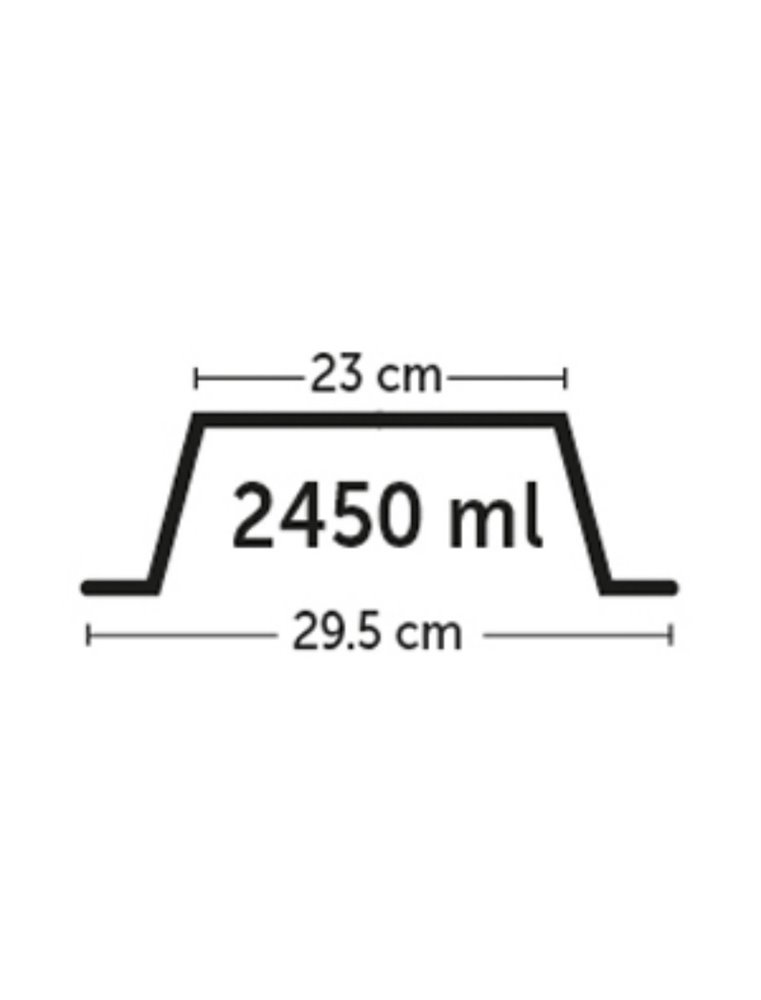 Eetpot nr. 4 mara grijs-2450ml