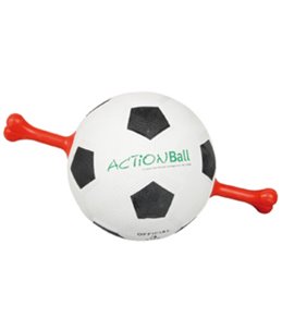 Hs matchball voetbal met rode grepen 19cm