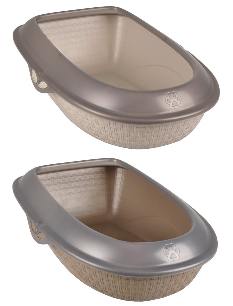 Kattentoilet sabbia ass taupe/wit 59,5x40,3x17,9cm