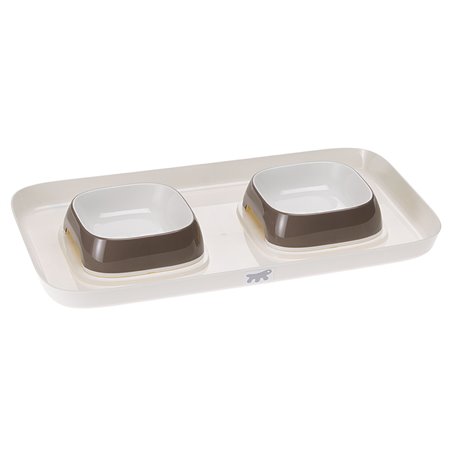 Ferplast voerbak en drinkbak  met placemat glam tray extra small - 40x23x4,5cm - 0,4l