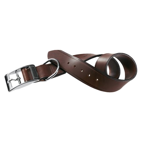 Ferplast halsband vip leer bruin a:22-27cm en b:15mm