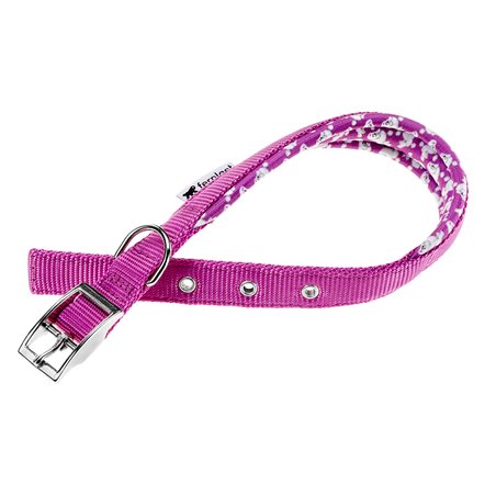 Ferplast halsband daytona fantasy nylon roze a:37-45cm en b:25mm