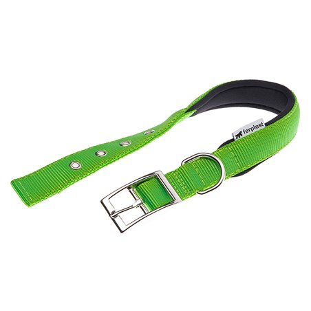 Ferplast halsband daytona nylon groen a:37-45cm en b:25mm