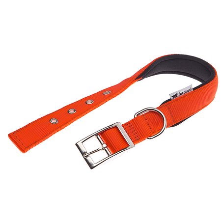 Ferplast halsband daytona nylon oranje a:45-53cm en b:25mm