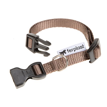 Ferplast halsband club nylon bruin a:18-25cm en b:10mm