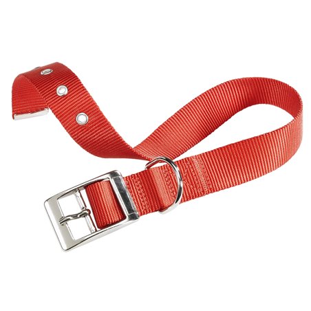 Ferplast halsband club nylon rood a:27-35cm en b:15mm