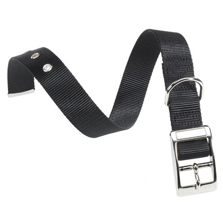 Ferplast halsband club nylon zwart a:35-43cm en b:20mm