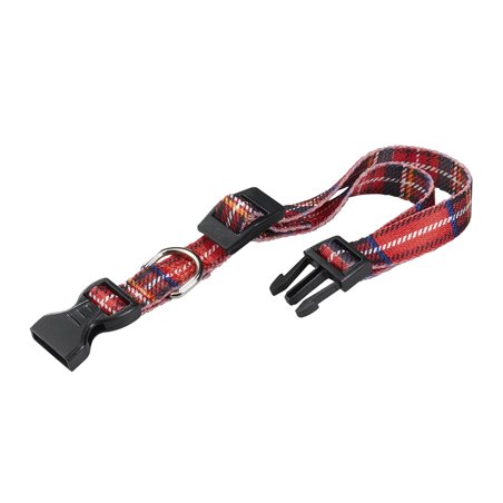 Ferplast halsband club tartan nylon rood a:45-70cm en b:25mm