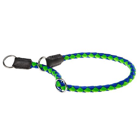 Ferplast halsband twist nylon blauw/groen a:35cm en b:12mm