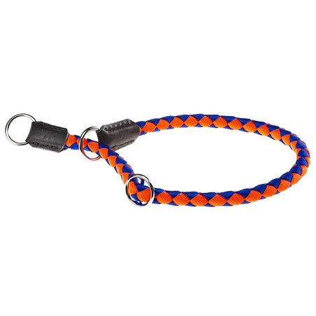 Ferplast halsband twist nylon oranje/blauw a:35cm en b:12mm