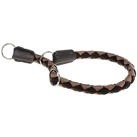 Ferplast halsband twist nylon bruin/zwart a:50cm en b:18mm