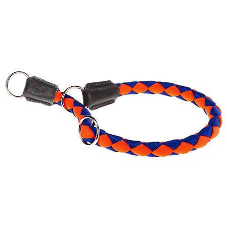 Ferplast halsband twist nylon oranje/blauw a:50cm en b:18mm