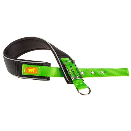 Ferplast reflectiehalsband daytona nylon groen a:37-45cm en b:40mm