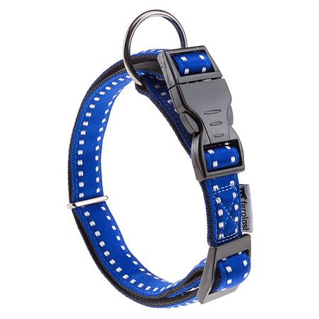 Ferplast halsband cricket nylon blauw a:48-70cm en b:25mm