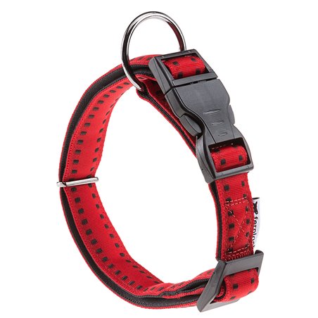 Ferplast halsband cricket nylon rood a:48-70cm en b:25mm