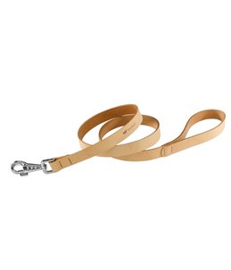 Ferplast hondenriem / leiband natural leer beige - 120cm x 15mm