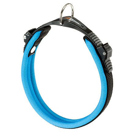 Ferplast halsband ergofluo nylon blauw a:25-33cm en b:15mm