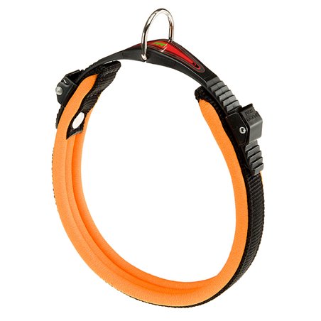 Ferplast halsband ergofluo nylon oranje a:25-33cm en b:15mm