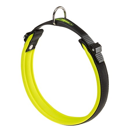 Ferplast halsband ergofluo nylon geel a:43-51cm en b:25mm