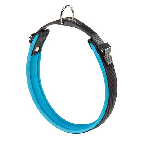 Ferplast halsband ergofluo nylon blauw a:52-60cm en b:25mm