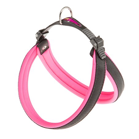 Ferplast hondentuig agila fluo 3 nylon roze - a:42-50cm en b:42-50cm - 15mm