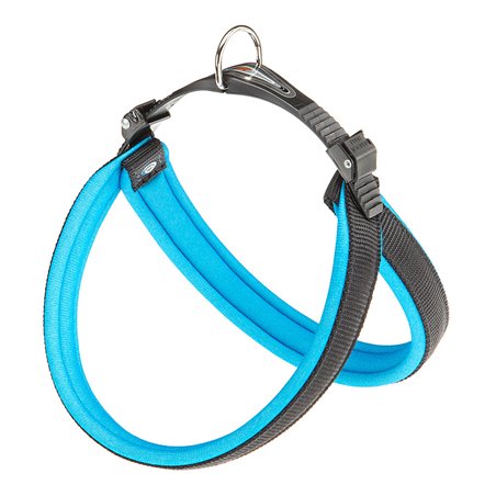 Ferplast hondentuig agila fluo 5 nylon blauw - a:50-58cm en b:50-58cm - 20mm