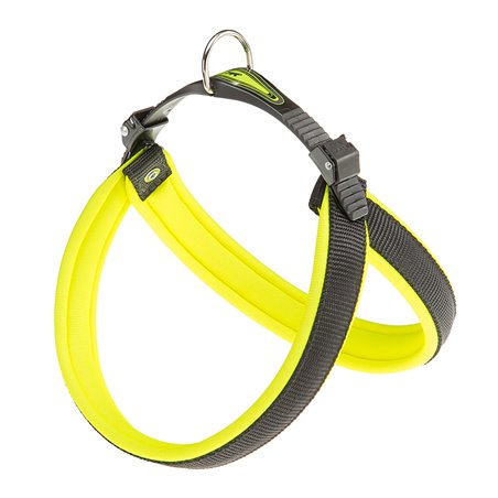 Ferplast hondentuig agila fluo 5 nylon geel - a:50-58cm en b:50-58cm - 20mm