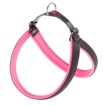 Ferplast hondentuig agila fluo 6 nylon roze - a:57-65cm en b:57-65cm - 25mm