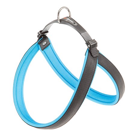 Ferplast hondentuig agila fluo 6 nylon blauw - a:57-65cm en b:57-65cm - 25mm