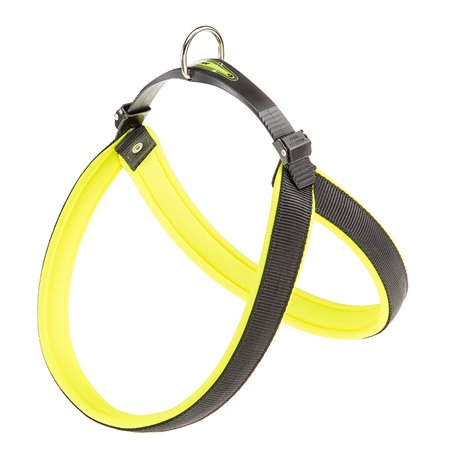 Ferplast hondentuig agila fluo 6 nylon geel - a:57-65cm en b:57-65cm - 25mm