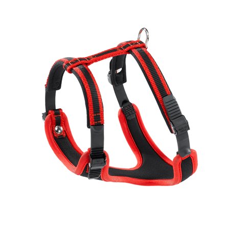 Ferplast hondentuig ergocomfort xs nylon rood - a:28-38cm en b:37-47cm