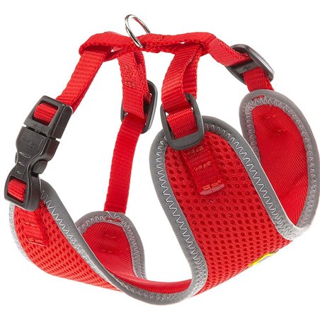 Ferplast hondentuig nikita xxs nylon rood - a:15-22cm en b:22-33cm - 10mm