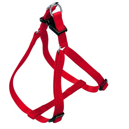 Ferplast hondentuig easy small nylon rood - a:35-53cm en b:35-53cm - 10mm