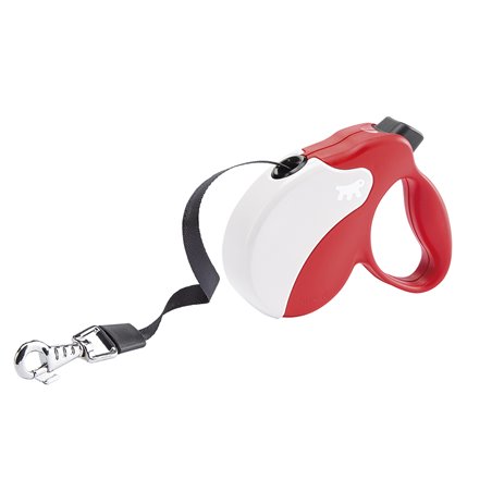 Ferplast amigo rollijn s band rood/wit - 5m