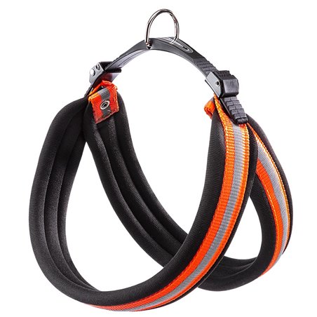 Ferplast hondentuig agila reflex 5 nylon oranje - a:50-58cm en b:50-58cm - 20mm