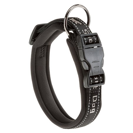 Ferplast halsband sport dog nylon zwart - a:35-45cm en b:25mm