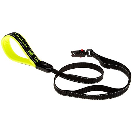 Ferplast hondenriem / leiband sport dog nylon geel met matic sluiting - 120cm x 25mm