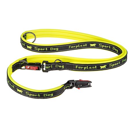 Ferplast hondenriem / leiband sport dog nylon geel - 200cm x 25mm