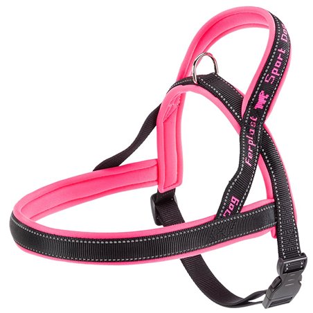 Ferplast hondentuig sport dog nylon roze large - a:65cm en b:77-98cm