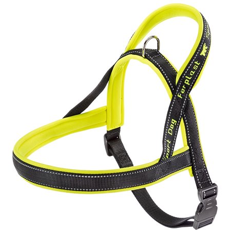 Ferplast hondentuig sport dog nylon geel large - a:65cm en b:77-98cm