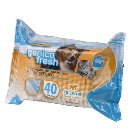 Ferplast genico fresh marine schoonmaak doekjes - 40 stuks