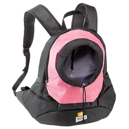 Ferplast kangoo draagtas roze large voor honden - 41,5x20x43cm