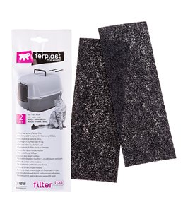 Ferplast l135 kattenbak filters voor de bella / maxi bella / magix / prima en mika - 2 stuks - 20x7x0,2cm