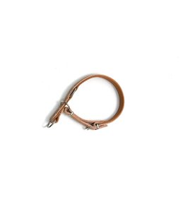 RONDO CHOKER TAN,17MM 39-42CM W.STOP,DOUBLE SEWN